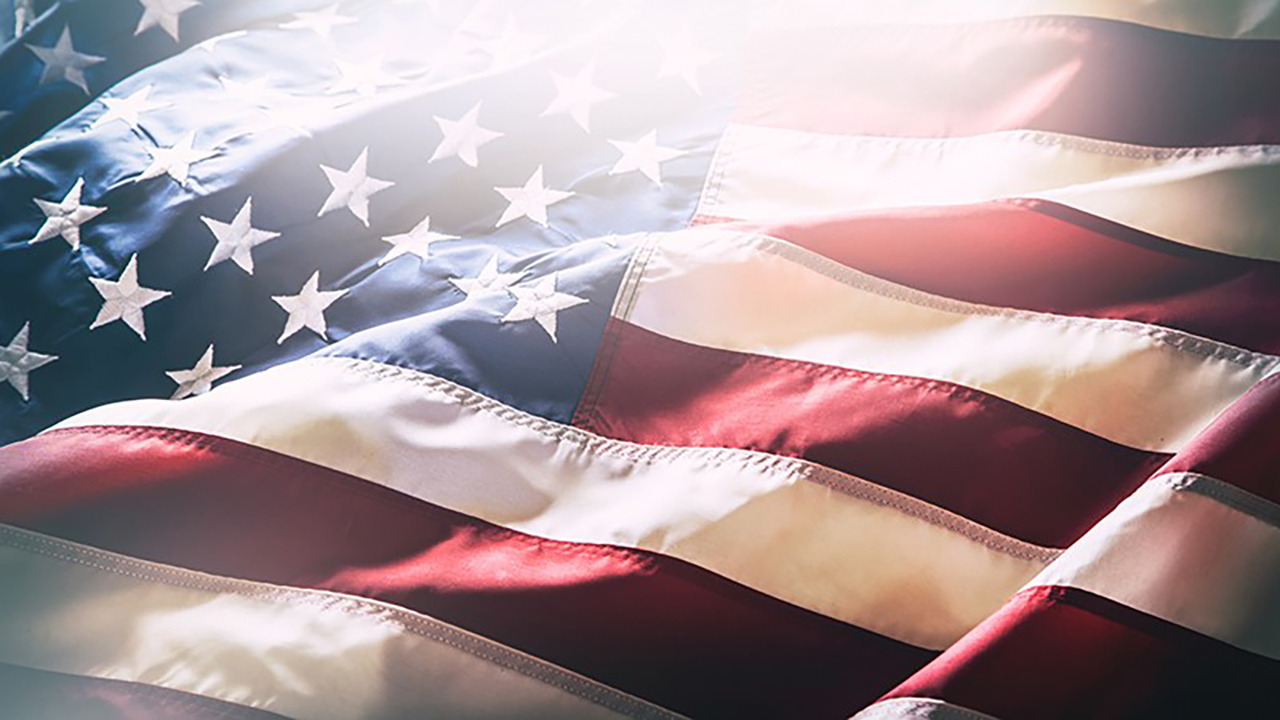 An american flag.